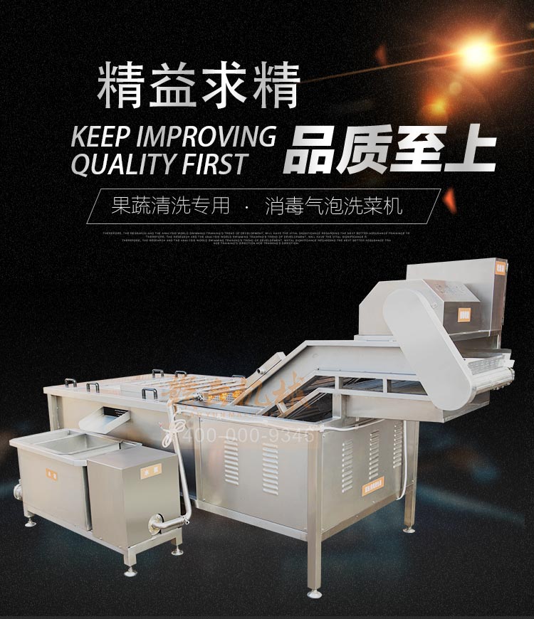 事業(yè)單位部隊學校食堂的蔬菜清洗消毒用的氣泡清洗機(圖12)