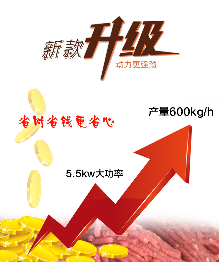 贛云42型立式不銹鋼絞肉機(jī)，絞肉機(jī)廠家直銷價(jià)格圖片(圖3)