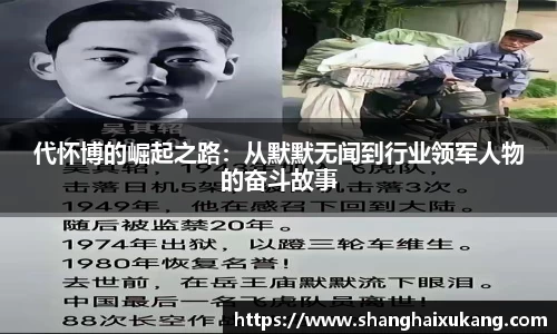 代怀博的崛起之路：从默默无闻到行业领军人物的奋斗故事